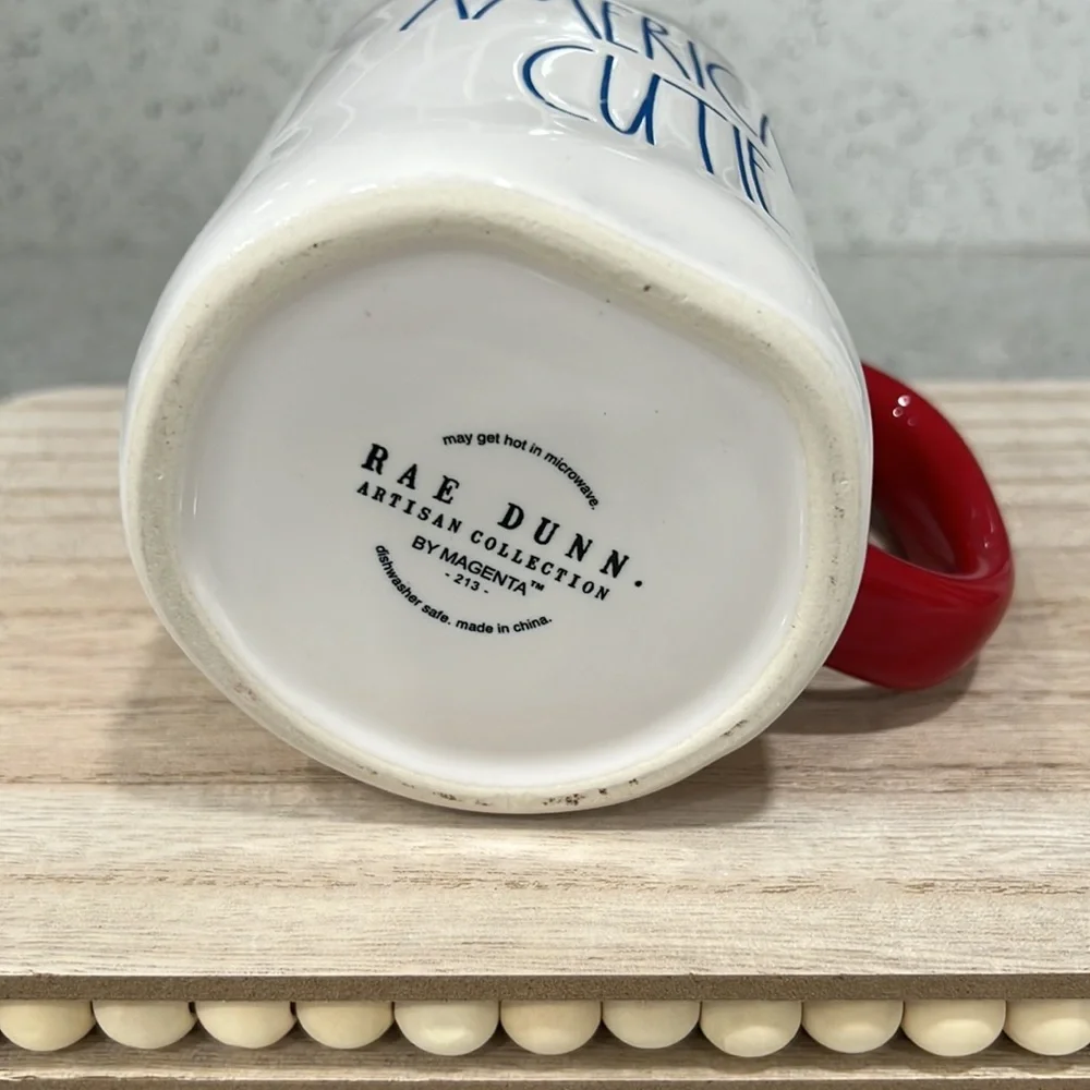 New Rae Dunn AMERICAN CUTIE Coffee Mug 202 - Picture 4 of 7